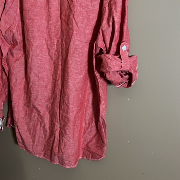 Union made linen blend Buffalo David Bitton shirt. B7 - Picture 7 of 9